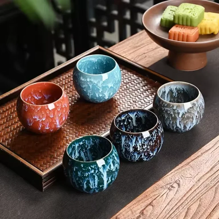 Coffret 5 tasses céramique japonaise Seiryū