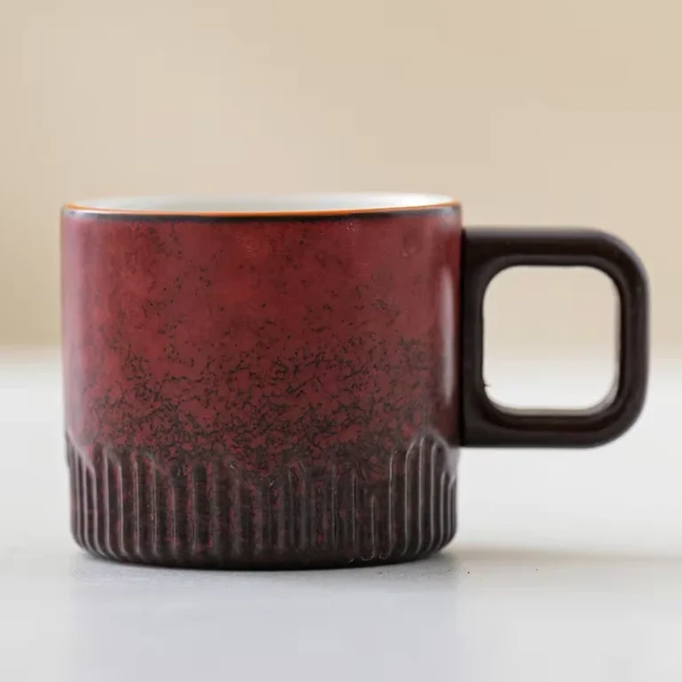 Tasse en céramique Skyline Rouge terre