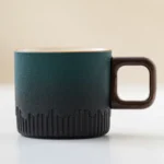 Tasse en céramique Skyline Vert forêt
