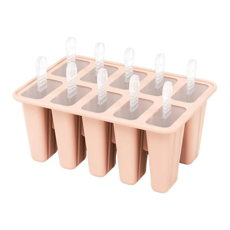 Moule à Glace Silicone 10 Cavités Rose