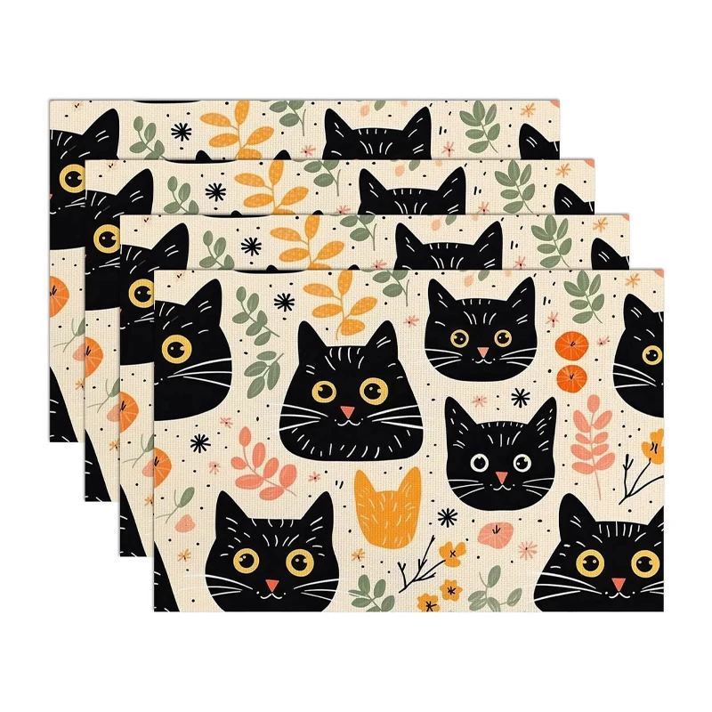 Sets de table Chat Noir Malicieux - 30x40cm