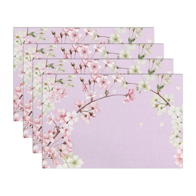 Sets de table Fleurs de Cerisier Rose - 30x40cm