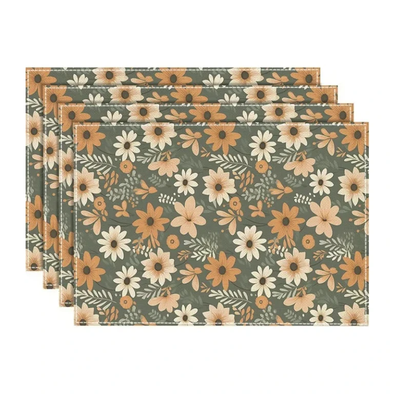Sets de table Marguerite Kaki - 32x42cm