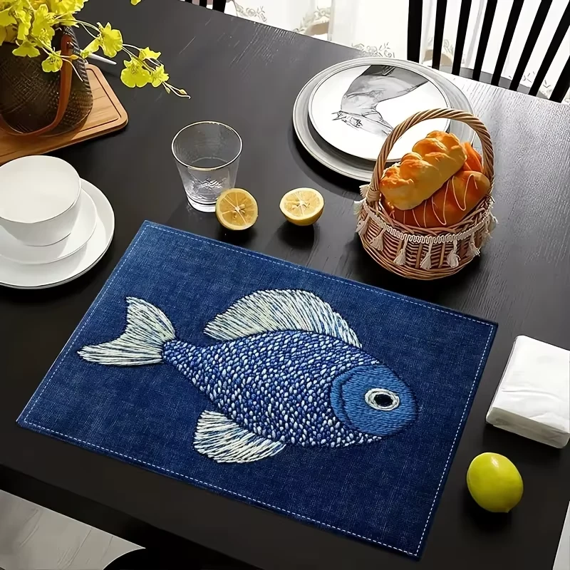 Sets de table Poisson Indigo Japon - 30x40cm