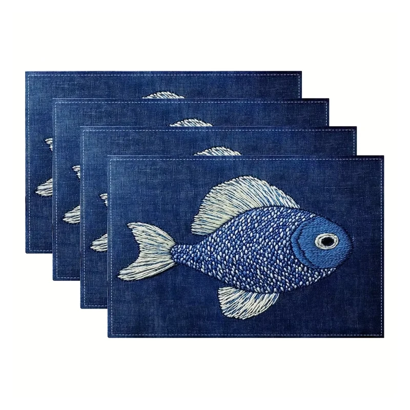 Sets de table Poisson Indigo Japon