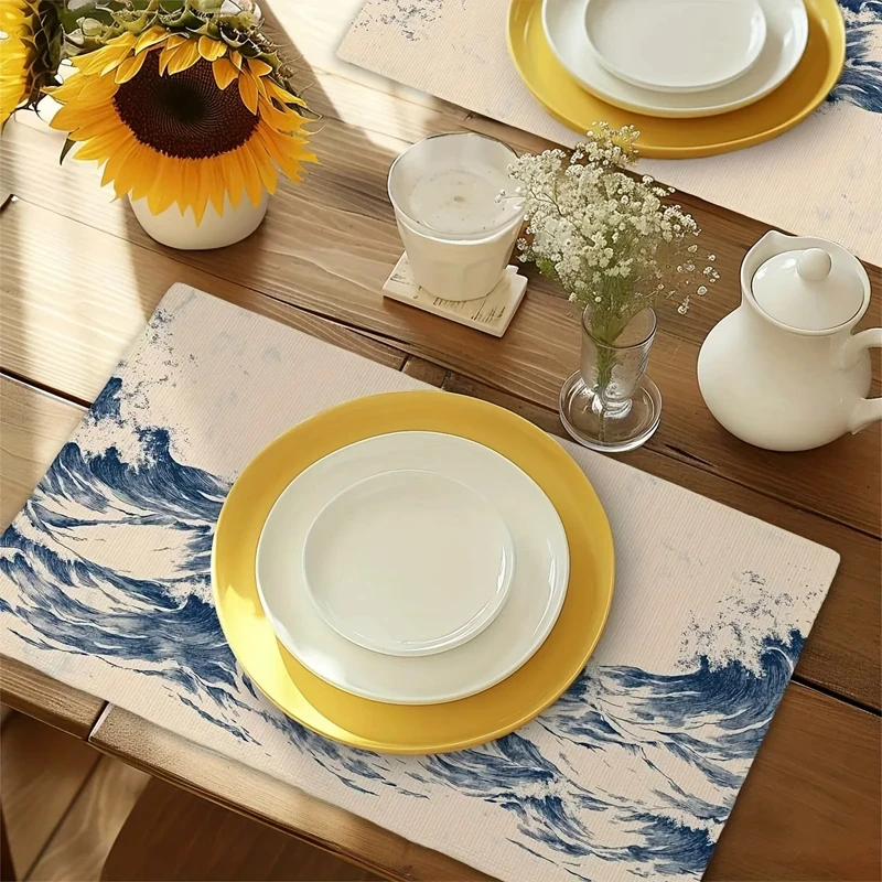 Sets de table Vague Hokusai Japon
